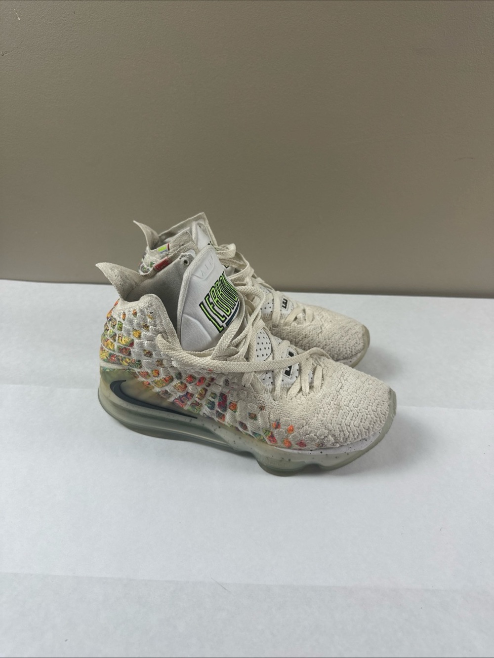 Nike LeBron James 17 Air Command Basketball Sneakers with Multicolor Accents